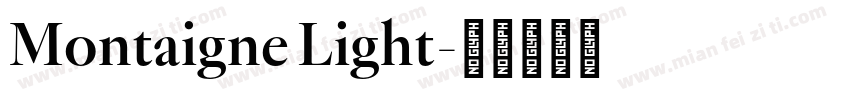 Montaigne Light字体转换